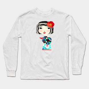 Girl and Cute Fish/Lilah & Luna Long Sleeve T-Shirt